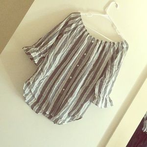 Off the Shoulder Striped Top